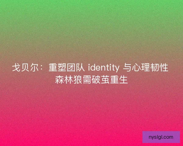 戈贝尔：重塑团队 identity 与心理韧性 森林狼需破茧重生